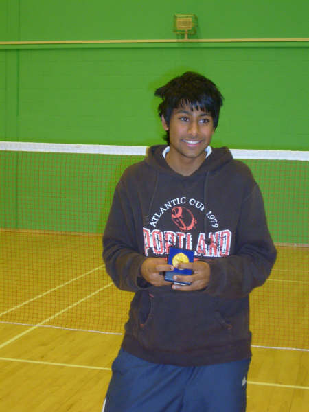 U17 Bronze Boys Singles Winner - Arjun Shah 