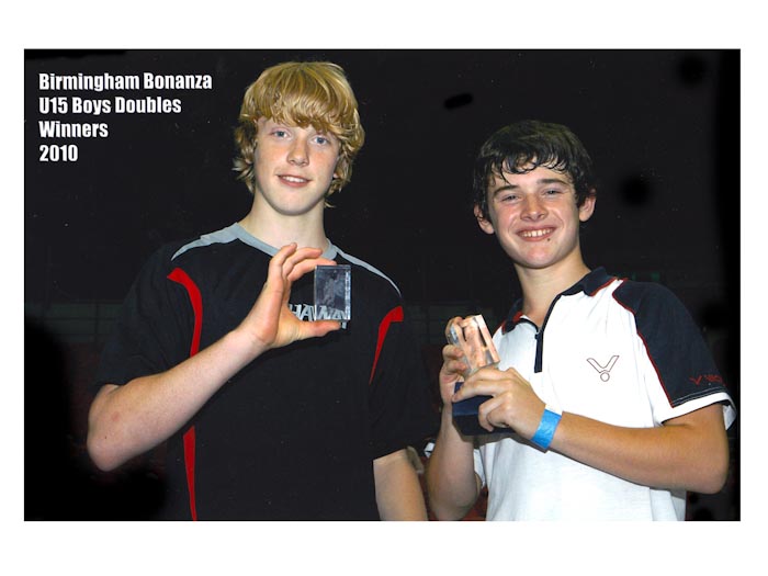 Birmingham Bonanza U15 Boys Doubles Winners 2010