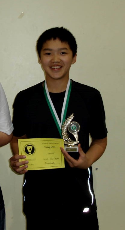 U15B Boys Singles Winner Wesley Chan (Barnwell)